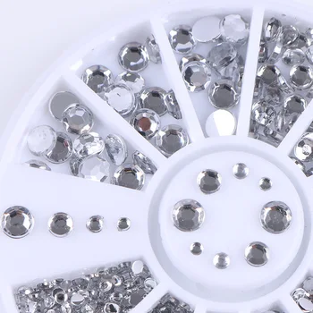 10 Kutu Karışık AB Taklidi 3D Nail Art Dekorasyon Opal Kristal Manikür DIY Glitter Aksesuarları Tırnak Parçaları Rhinestones Glitter