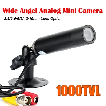 1000TVL / 800TVL Renkli CVBS Mini metal Bullet Güvenlik Kamerası geniş açı 2.8 mm lens 3.6/6/8/braketi ile 16mm seçeneği Analog Kamera