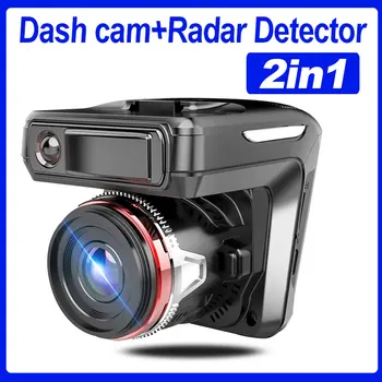 1080P Radar araba dvr'ı Dash kamera Dedektörü Video Kaydedici 2 İn 1 Döngü Kayıt HD Rus Dili Dash kamera Otomatik Video Kaydedici