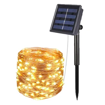 10M 20M LED dış mekan güneş enerjili lamba ışık su Geçirmez Bahçe Peri Luz Foco Sensörü Guirlande dış ev tatil dekorasyon