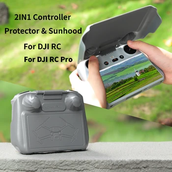 2-in - 1 DJI RC/Pro Güneşlik ve Koruyucu için Mini 3 Pro / Mini 3 / Mavic 3 / Hava 2S Drone Denetleyici Ekran Düğmesi Sopa Koruyucu Kapak