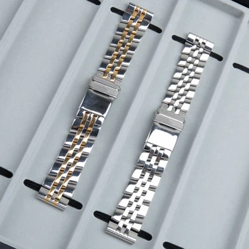 20 22 24mm Yüksek Kalite Paslanmaz Çelik Watchband Breitling saat kayışı Erkekler Bilezik Basma Düğmesi Gizli Toka Logo