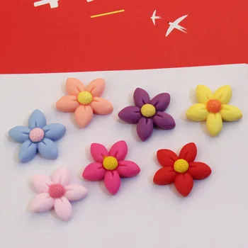 20 adet Dıy Reçine Aksesuarları Beş Yaprakları Kiraz Çiçeği Çiçek Krem Plastik telefon kılıfı Firkete Dıy El Yapımı Malzeme Yama