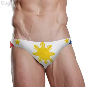 2023 Seksi Yüzmek Kısa Bikini Bayrağı Filipinler Daha Fazla ÜLKE Erkekler Plaj Atletik Mayo Külot Spor Şort