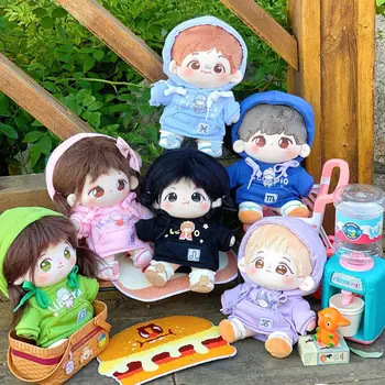 20cm oyuncak bebek giysileri Hoodies Tops Mini Elbise Moda Bebek Kazak 20cm Pamuk Dolması Bebek Aksesuarları Bebek Kıyafet Giysileri
