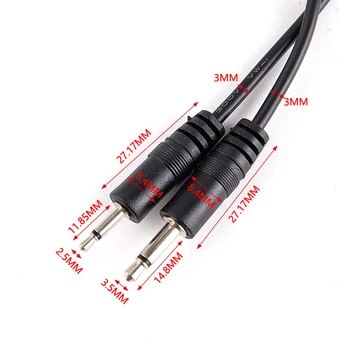 25CM 2.5 mm 3.5 mm Mono Bağlantı Kablosu Erkek Dişi Fiş 2pin Uzatma Kablosu DIY Ses Mikrofon Tamir Kablosu Şarj Cihazı