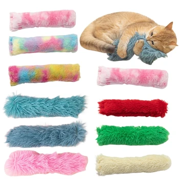 27cm Kedi Catnip Peluş Yastık Yavru Oyuncak Kedi Sevimli Şeker Renk Çubuğu Şekli Diş Çıkarma Çiğnemek Oyuncak Catnip ile Evcil Kediler için