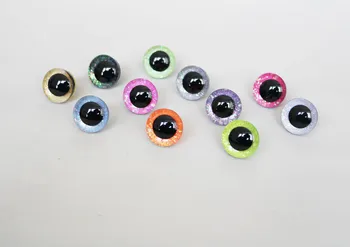 300 ADET 9mm 12mm 14mm 16mm 18mm 20mm 25mm 30mm 35mm 3D ÖĞRENCİ Glitter oyuncak gözler zanaat peluş gözler-C11