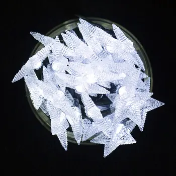 4.9 M 30LED yıldız bakır tel perili dizi lamba güneş enerjili ışık Garland noel düğün tatil Garland dekorasyon lambası