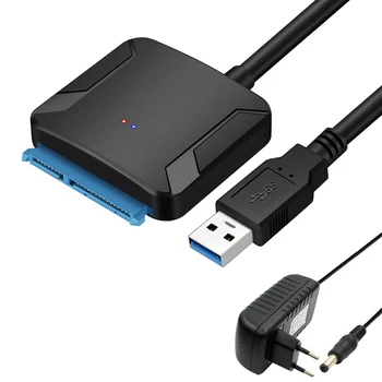 45cm USB 3.0 SATA Kabloları Dönüştürücü Erkek 2.5 / 3.5 İnç HDD / SSD Sürücü Tel Adaptörü Kablolu USB Kablosu Dönüştürme Kabloları