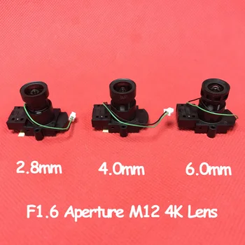 4K F1. 6 Diyafram M12 Montaj Kamerası Modülü Lens Kızılötesi Filtre 8.0 Megapiksel 2.8 Mm 4Mm 6Mm Video Kaydedici Güvenlik Koruma