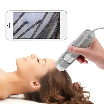 5-200x Büyüteç Cilt Dedektörü USB Dijital Mikroskop Endoskop Kamera Cilt Analizörü Tamir için Saç folikülü Yağı Test Cihazı