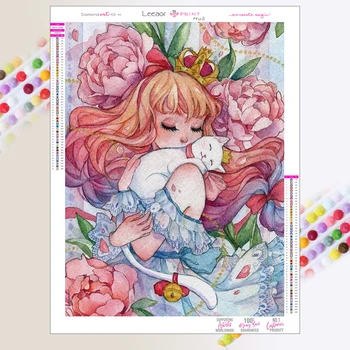 5D DİY Elmas Boyama japon animesi Güzel Kızlar Elmas Boyama Tam Elmas Mozaik Posteri Çapraz Dikiş Kitleri Odası Dekor