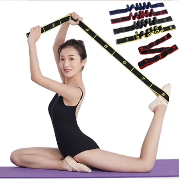 8 Segment Naylon yoga kemeri Eğitim Ekipmanları Elastik Bant egzersiz kemeri Fitness Egzersiz streç bant sıkılaştırma bandı Çekme Kayışı