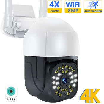 8MP 4K IP Kamera Açık PTZ WiFi 5MP HD Otomatik İzleme Onvif CCTV Güvenlik Koruma 3MP Kablosuz Gözetim Kamera ıCsee H. 265