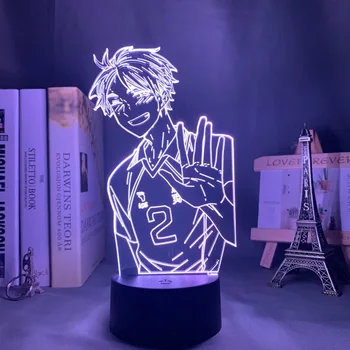 Anime Led Gece Lambası Haikyuu Ev yatak odası dekoru Erkek Arkadaşı doğum günü hediyesi Renk Değiştiren Gece Lambası Manga 3d Led Lamba Haikyu