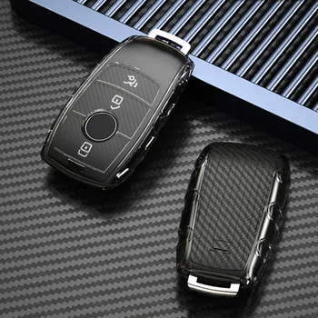 Araba Anahtarı Durum katlanır anahtar çantası Mercedes Benz İçin Bir C R E r E r E r E r E r E r E r E r E R E Sınıfı W177 W213 W205 W221 Aksesuarları Tutucu Kabuk Karbon fiber Anahtarlık