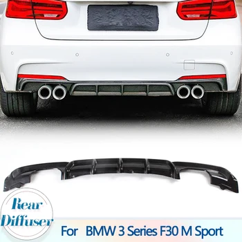 Araba Arka Tampon Difüzör Dudak BMW 3 Serisi İçin F30 320i 325i 328i M Tech 2012-2017 Karbon Fiber Arka Tampon Difüzör Dudak FRP