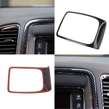 Araba GPS Navigasyon Paneli krom çerçeve Trim Dodge Durango 2014-2020 İçin Aksesuarları Parçaları ABS Karbon Fiber