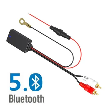 Araba kablosuz Bluetooth Alıcı Modülü Bluetooth 5.0 Müzik Radyo Stereo Ses Kablosu Adaptörü 2RCA Konektörü Müzik AUX Adaptörü