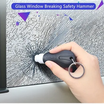 Araba Styling Cep Otomatik Acil Kaçış Kurtarma Aracı Cam Pencere Kırma Emniyet Çekiç Araba Anahtarlık Emniyet Kemeri Kesici
