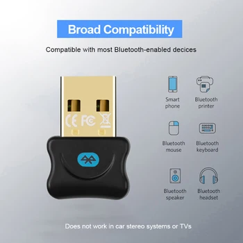 Araç elektroniği USB Bluetooth 5.0 Adaptörü Verici Alıcı Ses Dongle Kablosuz USB Bluetooth Araç Kiti Bilgisayar Laptop için