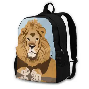 Aslan Yeni Gelenler Satchel Schoolbag Çanta Sırt Çantası Lucas Azerutan Aslan Vahşi Hayvan Kükreme
