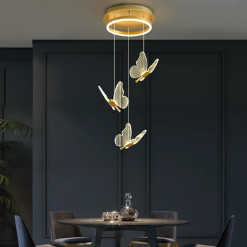 Avizeler kelebek led lüks iç mekan aydınlatması için uygundur oturma yemek odası koridor merdiven veya yemek odası ışıkları
