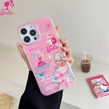 Barbie telefon kılıfı Anime Moda Kadın İphone14Promax Kabuk Tpu Sevimli Kawaii Y2K Kızlar telefon cep telefonu Tutucu Karikatür Koruyucu Kılıf
