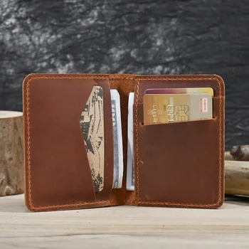 Basit Tasarım Hakiki deri kartlık pasaport cüzdanı Erkekler Kadınlar İçin Deri Pasaport Kapağı Bifold Kısa Cüzdan Erkek Erkek