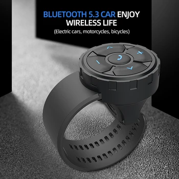 Bluetooth 5.3 Kablosuz Uzaktan Kumanda Motosiklet Kask Kulaklık Bisiklet Gidon medya Denetleyicisi Araba direksiyon Düğmeleri