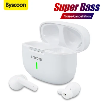 Byscoon TWS 5.1 Bluetooth Kablosuz Kulaklık İçin Xiaomi Poco X3 Pro Mi 11 Lite Kulakiçi HİFİ Müzik Gürültü Şarj Durumda Kulaklık