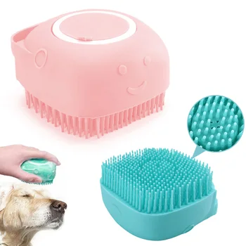 Büyük Köpek Banyo Fırçası Güvenlik Yumuşak Silikon Kauçuk Fırçalar Pet Temizleme masajlı duş Köpek Banyo Fırçası Köpek Bakım Aksesuarları