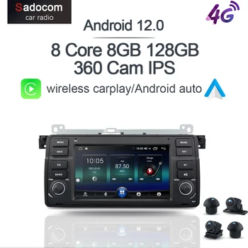 Carplay DSP LTE IPS Android 12.0 8G + 128G 8 Çekirdekli GPS harita araç DVD oynatıcı Oynatıcı RDS Radyo Wıfı multimedya BMW E46 M3 Rover 75 MGZT7