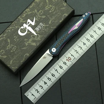 CH Cep Katlanır Knife154-CM Bıçak Titanyum Karbon Fiber Açık Avcılık Kamp Survival Mutfak Meyve CH3010 Bıçaklar EDC Araçları