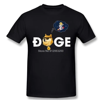 Doge Dogecoin Bitcoin Yeni Varış TShirt Tutun Ay Komik Kripto Para Birimi Meme Büyük Boy Gömlek Erkek T-Shirt