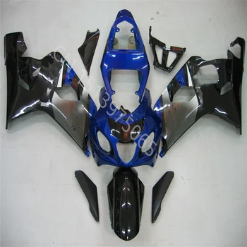 Enjeksiyon kalıplama Kaporta SUZUKİ için fit 2004 2005 GSXR 600 R750 04 05 mavi siyah gri motosiklet kaporta Komple Çerçeve Parçaları