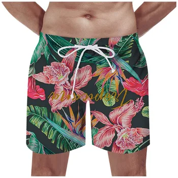 Erkek Baskılı Şort Yeni Hawaii Plaj Moda nefes alan günlük pantolonlar Erkek Şort Pantalones Cortos De Hombre горты мушские