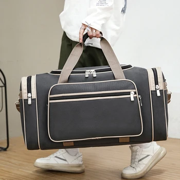 Erkek Çanta Bagaj Seyahat silindir çanta Taşınabilir Oxford Haftasonu omuz çantaları Büyük Giysi vakumlu depolama Paketi XA870F