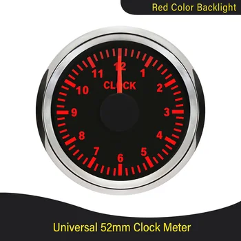 Evrensel Saat Metre 12 Saat Formatı Kırmızı Aydınlatmalı 52mm(2