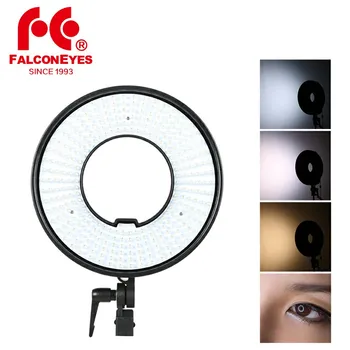 FalconEyes DVR - 300DVC 3000-7000K Renk Sıcaklığı Kısılabilir LED Video halka ışık Kamera Braketi ile Canon Nikon DSLR Kamera için