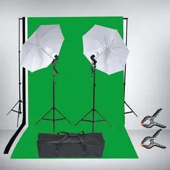Fotoğraf Şemsiye Sürekli Aydınlatma Kiti Fiş Adaptörü ABD Stüdyo için Kolay Kurulum Zemin Destek Sistemi Aksesuarları