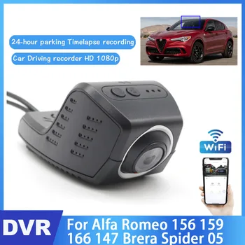 HD Sürüş Kaydedici Araba Wifi DVR Kamera İçin Alfa Romeo 156 159 166 147 Brera Örümcek 05 Novatek 96672 Araba Dash kamera Video Kaydedici