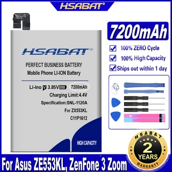 HSABAT 7200 mAh C11P1612 Pil için Asus ZE553KL, ZenFone 3 Zoom, ZenFone 3 Zoom Çift SIM LTE, Zenfone 3 Zoom Z01HDA