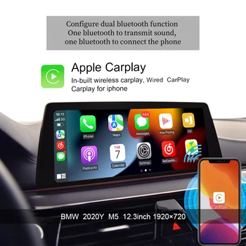 Hualingan 128G CarPlay AI kutusu için 2020 BMW idrive7 G05 G06 yükseltme Apple CarPlay Android Otomatik Navigasyon adaptörü
