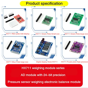 HX711 Tartı modülü serisi 24-bit hassas AD modülü basınç sensörü tartı elektronik tartı modülü Yeşil