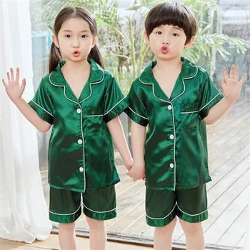 IENENS Erkek Kız giyim setleri çocuk pijamaları Takım Elbise Yaz Pijama Çocuk Gecelik Kısa Kollu Gece Kıyafetleri 1-4Y