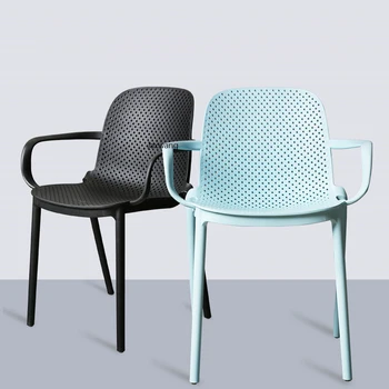 İskandinav yemek sandalyeleri Mutfak Plastik Sandalye Arkalığı Basit Ev Mobilya Sanat Açık Koltuk kahve sandalyesi Kalınlaşmak Koltuk jl