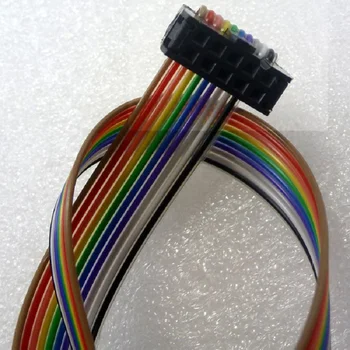 JTAG IDC ISS Tel 2*5 ila 10 * 1 Pin Kablo FC-10P 2.54 mm Mantık Analizörü için CPLD USB Programcı