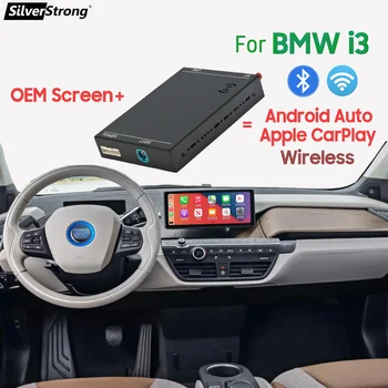 Kablosuz Android Otomatik Kutu i3 BMW NBT için CarPlay AI Oynatıcı ile WİFİ 5GHZ Bluetooth, destek OEM Park Sensörü Kamera Görünümü